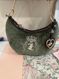 Olive Crown & Heart Charm Shoulder Purse