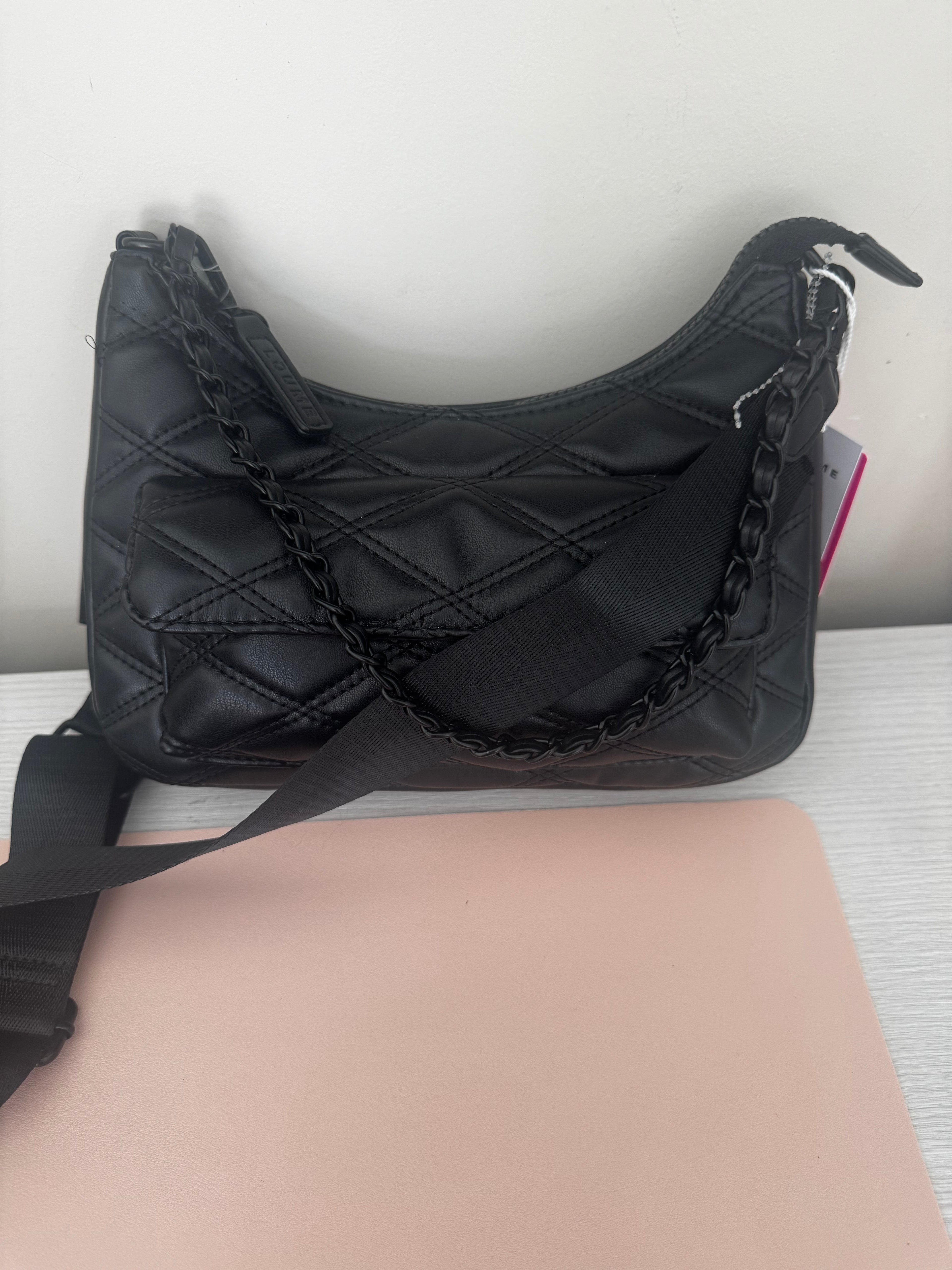 Black Quilted Chain Shoulder Bag