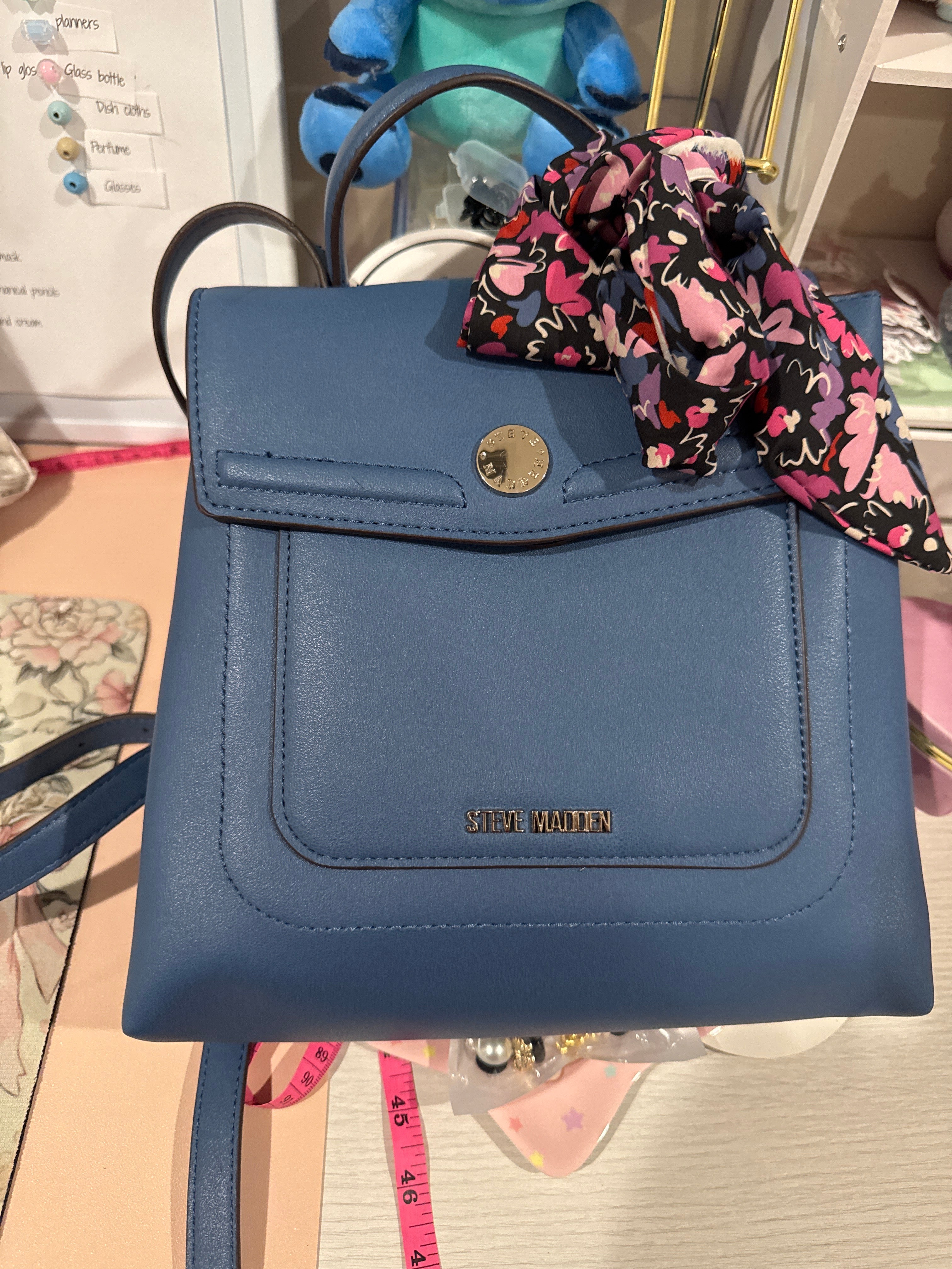 Steve Madden Blue Mini Backpack