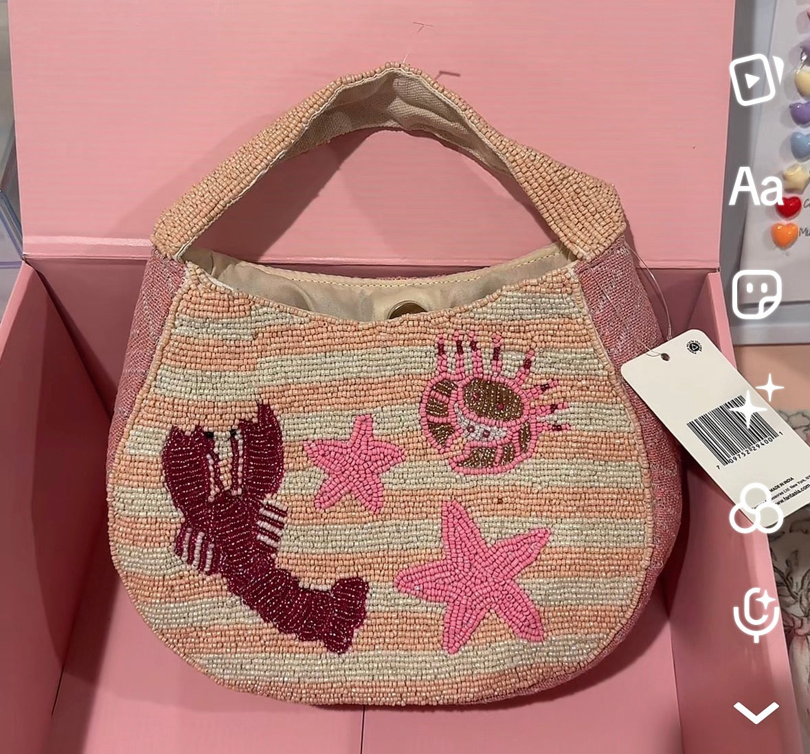 Under the Sea Beaded Hobo Bag