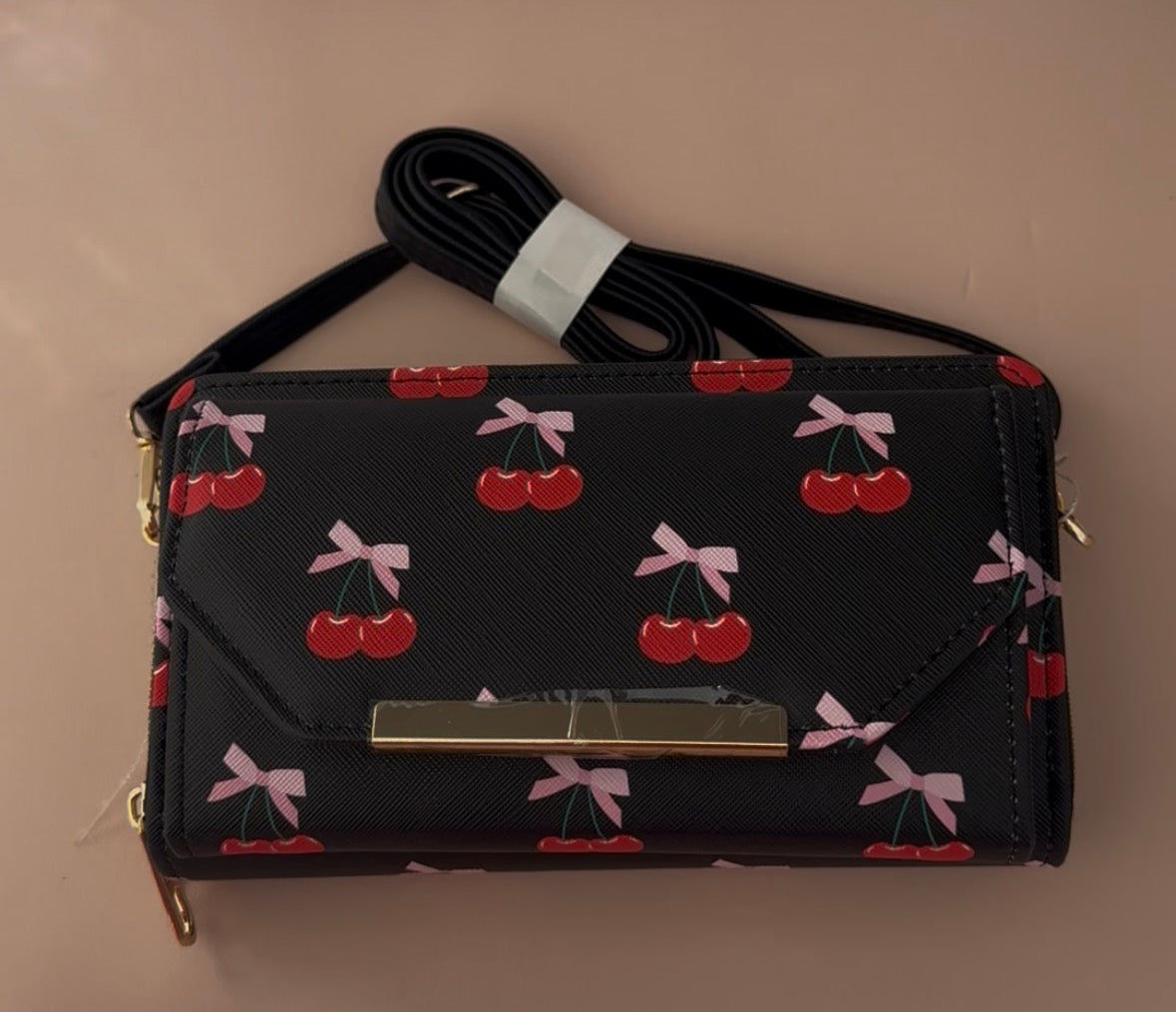 Cherry Bow Crossbody Bag