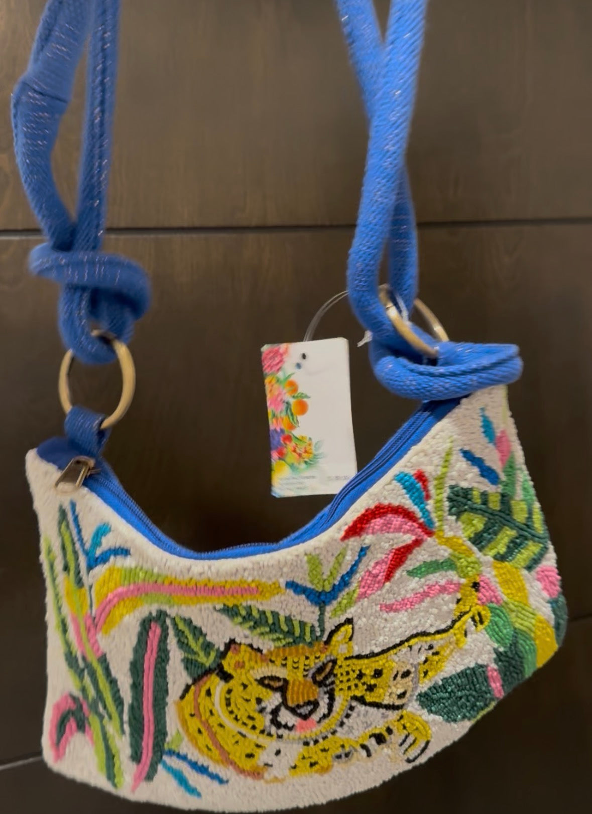 Tiger beaded bag