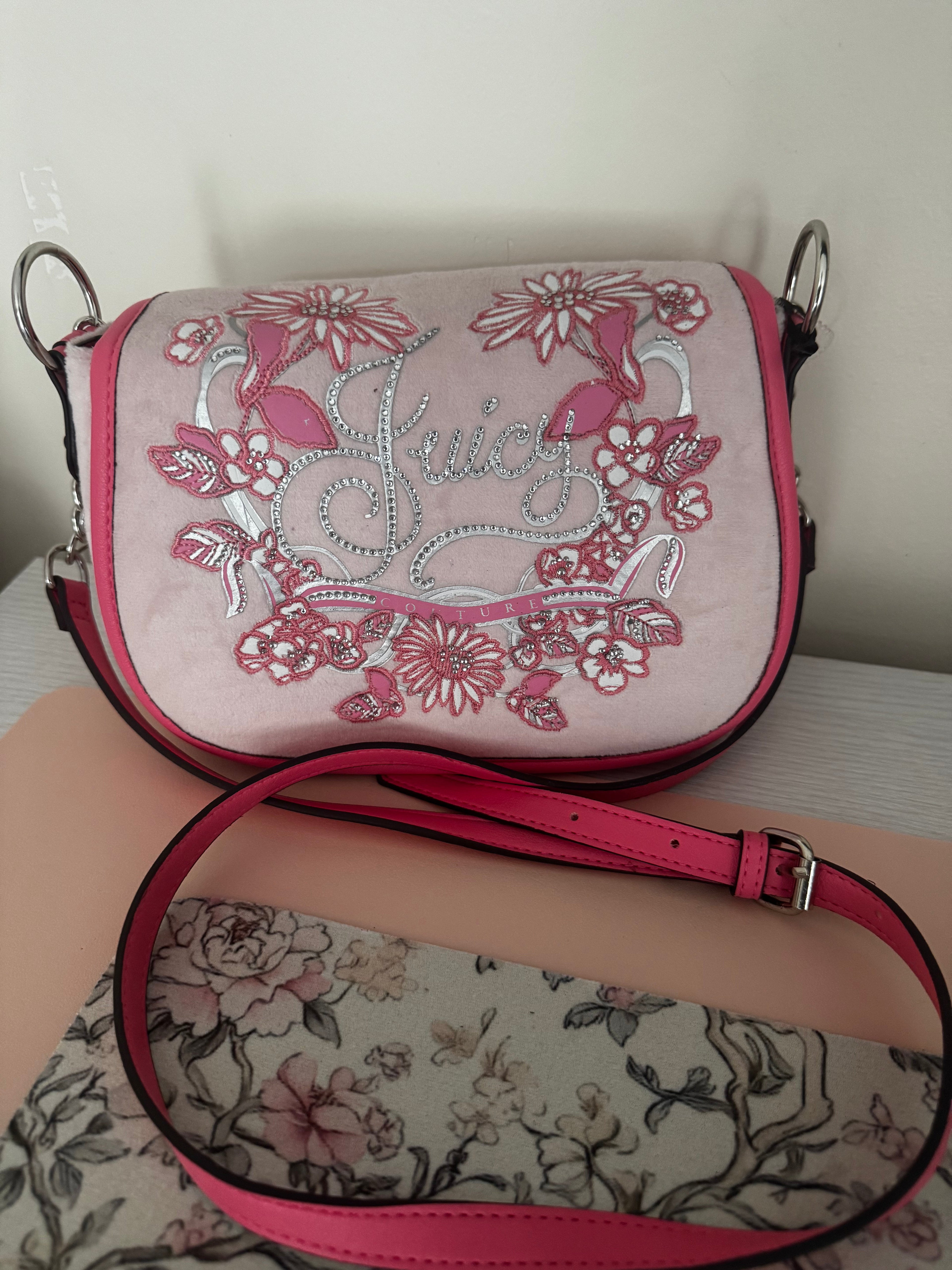Juicy Couture Floral Embroidered Crossbody Bag
