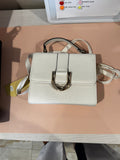 Ivory Structured Flap Crossbody Bag