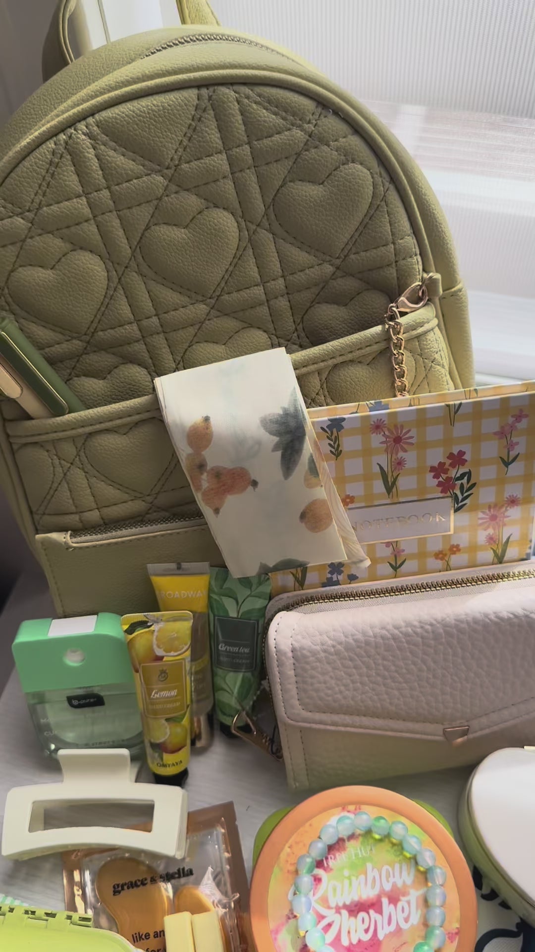 Lime green and lemons curated box